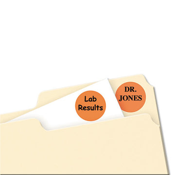 Avery® Printable Self-adhesive Removable Color-coding Labels, 0.75" Dia., Orange, 24-sheet, 42 Sheets-pack, (5465) freeshipping - TVN Wholesale